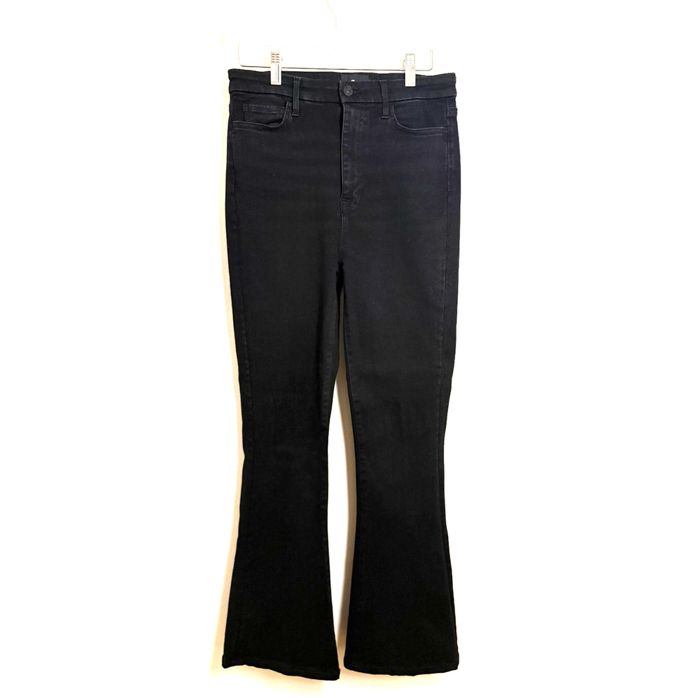 7 For All Mankind No Filter Denim Ultra High Rise Skinny Boot Jean Black Size 30